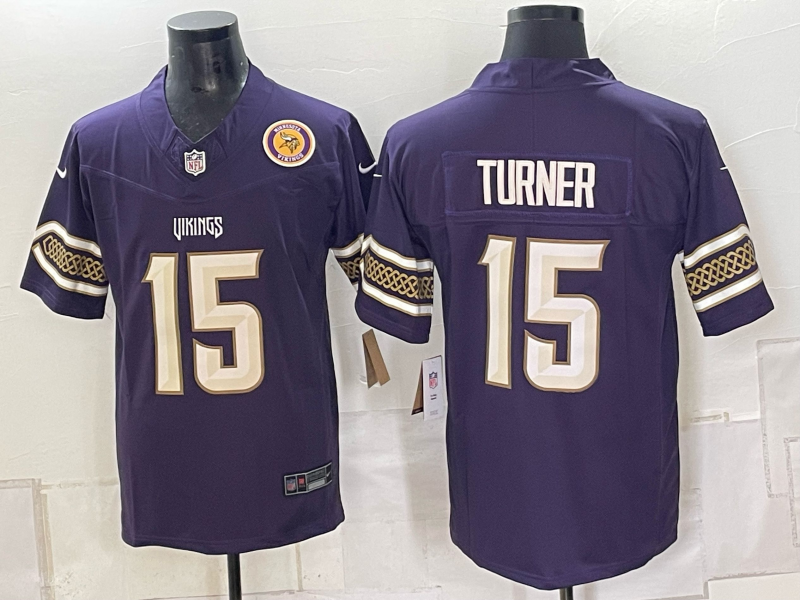 Men 2026 Minnesota Vikings #15 Turner purple Nike Limited NFL jersey 100404